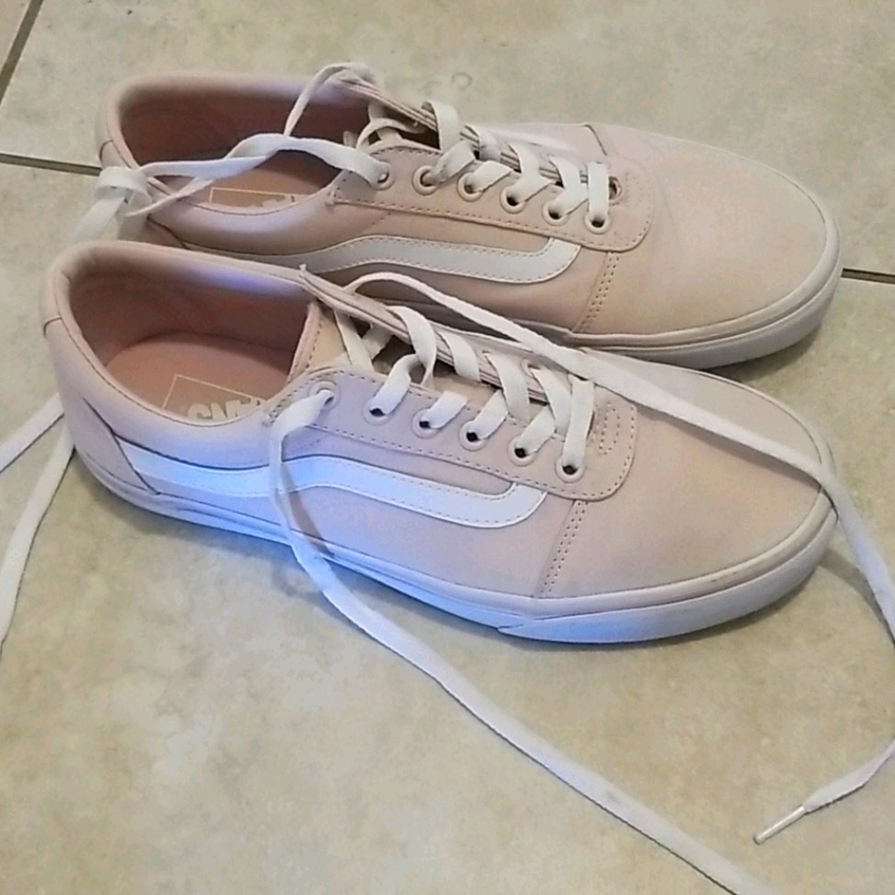 Vans old skool pink canvas shoes